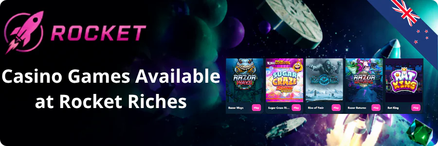 Rocket Riches Available Casino Games