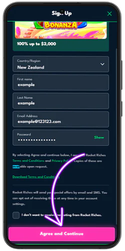 Rocket Richies Registration